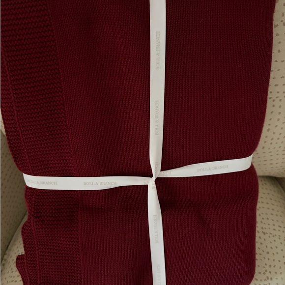 NWT Boll & Branch Court Knit throw in color holly! - Picture 5 of 9
